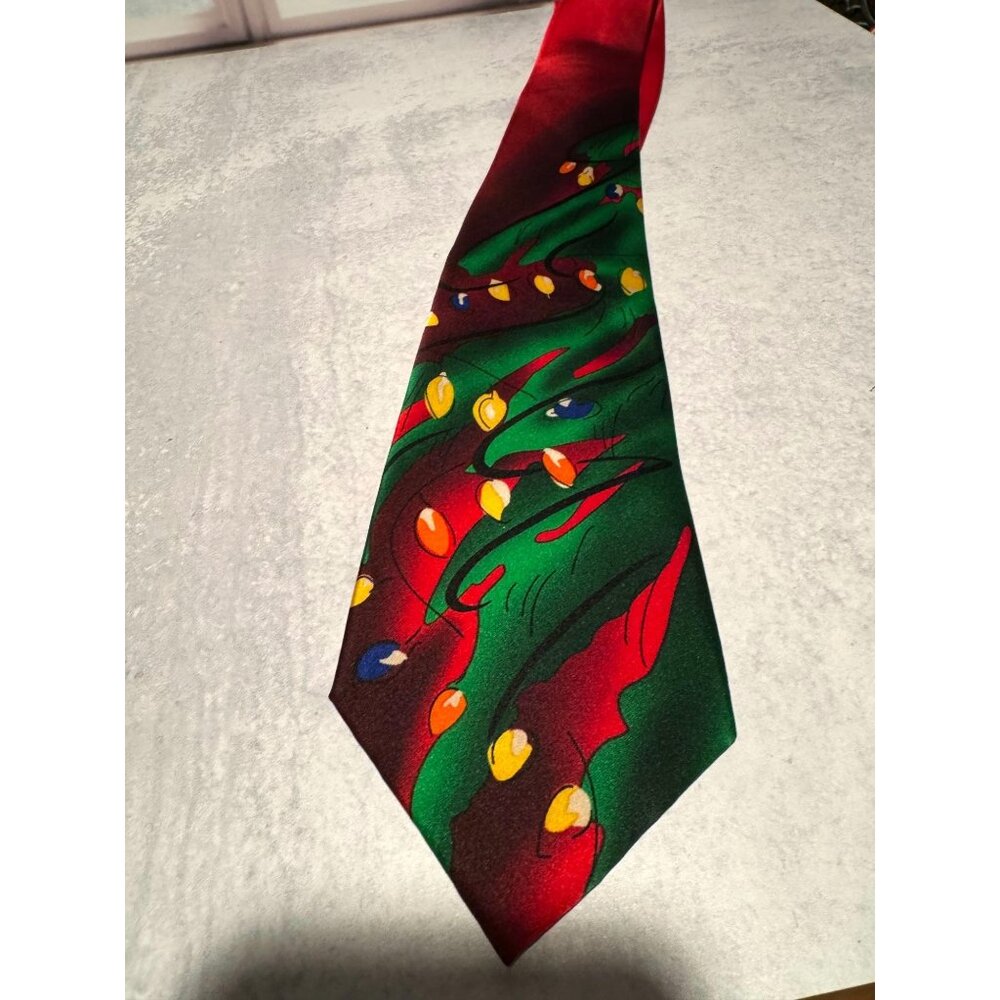 J. Garcia 100% Silk Christmas Necktie – Rare “Green Tree” Collection Fifty-Four‎
